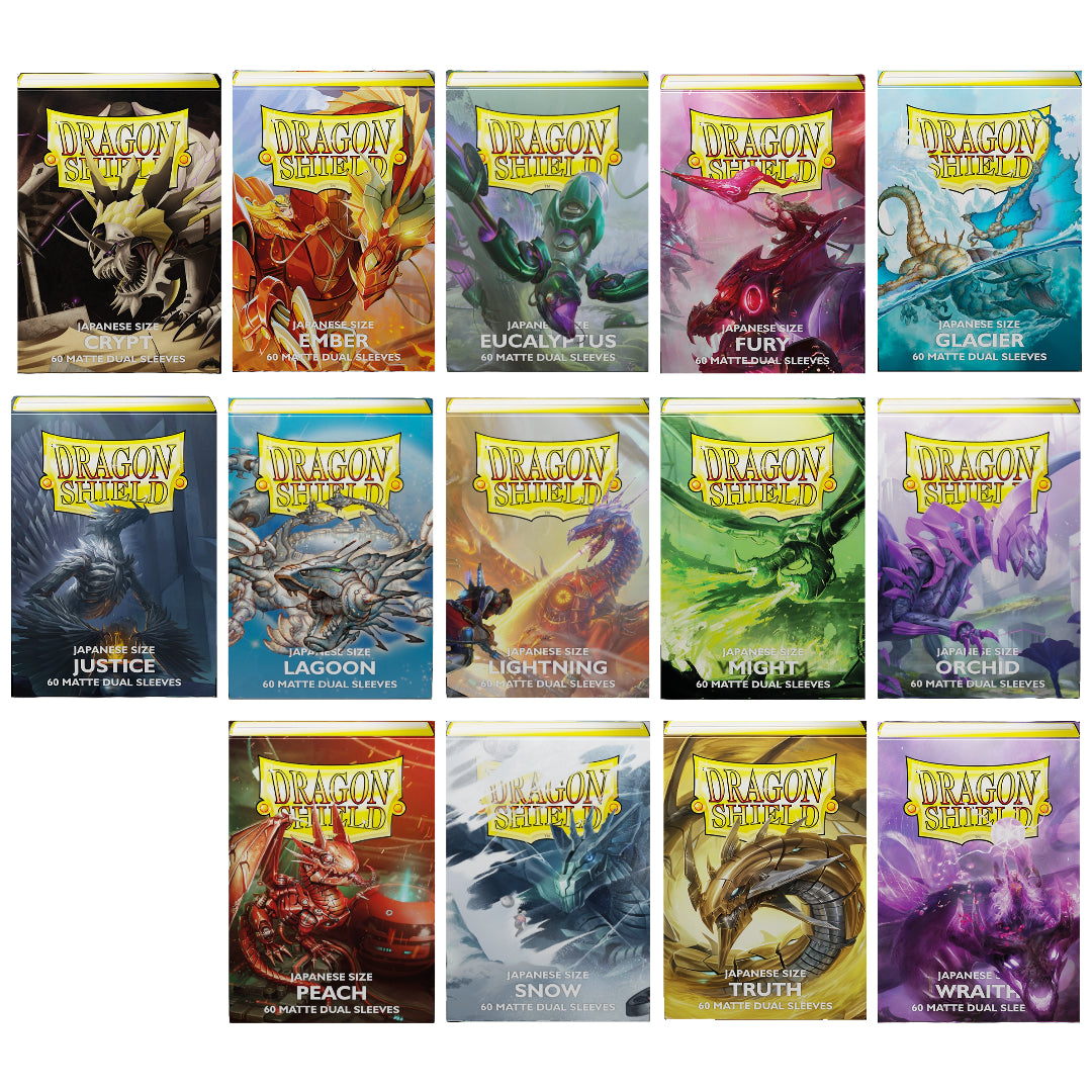 Dragon Shield Japanese (Small) Size Dual Matte Card Sleeves (60 Pack) GeckoCards Dragon Shield Japanese (Small) Size Dual Matte Card Sleeves (60 Pack) GeckoCards