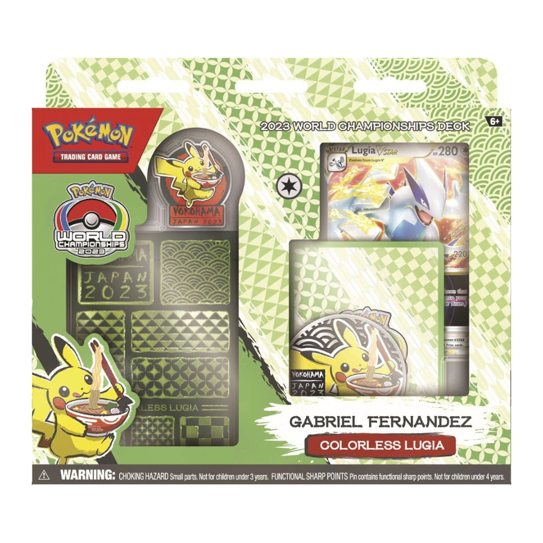The Pokémon World Championship 2023 Decks (English) are for sale at Gecko Cards! With free UK Postage on all orders over £20 - see the range of Pokémon Cards, Boxes and other trading card game products on our store - all at great prices!
