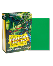 Load image into Gallery viewer, Dragon Shield Japanese (Small) Size Matte Card Sleeves in Apple Green are for sale at Gecko Cards! With free UK Shipping on all orders over £20 - see the range of Trading Cards, Booster Boxes, Card Sleeves and other TCG products on our store - all at great prices!