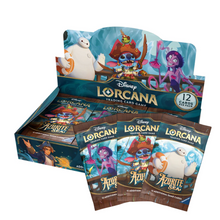 Load image into Gallery viewer, Disney Lorcana: Azurite Sea (Chapter 6) Booster Boxes and Packs are for sale at Gecko Cards! With free UK Postage on all orders over £25 - see the range of TCG Cards, Booster Boxes, Card Sleeves and other Trading Card Game products on our store - all at great prices!