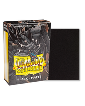 Load image into Gallery viewer, Dragon Shield Japanese (Small) Size Matte Card Sleeves in Black are for sale at Gecko Cards! With free UK Shipping on all orders over £20 - see the range of Trading Cards, Booster Boxes, Card Sleeves and other TCG products on our store - all at great prices!