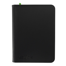 Load image into Gallery viewer, Vault X Exo-Tec 4-Pocket Zip-Up Binders in Black are for sale at Gecko Cards! With free UK Postage on all orders over £25 - see the range of TCG Cards, Booster Boxes, Card Sleeves and other Trading Card Game products on our store - all at great prices!