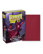 Load image into Gallery viewer, Dragon Shield Japanese (Small) Size Matte Card Sleeves in Blood are for sale at Gecko Cards! With free UK Shipping on all orders over £20 - see the range of Trading Cards, Booster Boxes, Card Sleeves and other TCG products on our store - all at great prices!