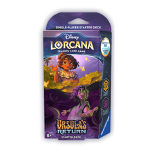 Load image into Gallery viewer, Disney Lorcana: Ursula's Return (The Fourth Chapter) Starter Decks (English) are for sale at Gecko Cards! With free UK Postage on all orders over £20 - see the range of TCG Cards, Booster Boxes, Card Sleeves and other Trading Card Game products on our store - all at great prices!