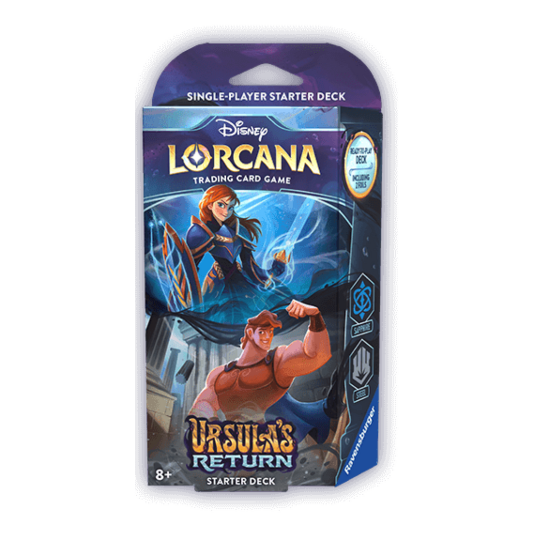 Disney Lorcana: Ursula's Return (The Fourth Chapter) Starter Decks (English) are for sale at Gecko Cards! With free UK Postage on all orders over £20 - see the range of TCG Cards, Booster Boxes, Card Sleeves and other Trading Card Game products on our store - all at great prices!