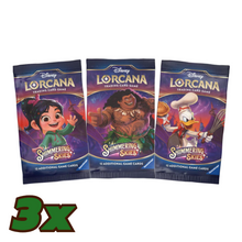 Load image into Gallery viewer, Disney Lorcana: Shimmering Skies (Chapter 5) Booster Boxes and Packs are for sale at Gecko Cards! With free UK Postage on all orders over £25 - see the range of TCG Cards, Booster Boxes, Card Sleeves and other Trading Card Game products on our store - all at great prices!