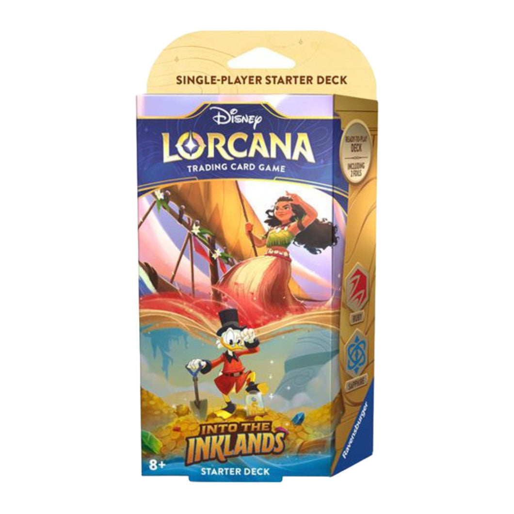 Disney Lorcana: Into The Inklands (The Third Chapter) Starter Decks (English) are for sale at Gecko Cards! With free UK Postage on all orders over £20 - see the range of TCG Cards, Booster Boxes, Card Sleeves and other Trading Card Game products on our store - all at great prices!