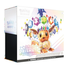 Load image into Gallery viewer, Pokémon TCG: Scarlet & Violet 8.5 - Prismatic Evolutions - Elite Trainer Boxes are for sale at Gecko Cards! With free UK Postage on all orders over £25 - see the range of Yu-Gi-Oh! Cards, Booster Boxes, Card Sleeves and other trading card game products on our my store - all at great prices!