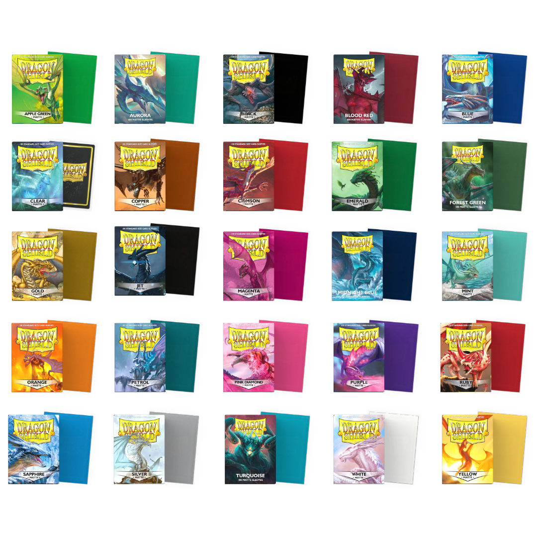 Dragon Shield Standard Size Matte Card Sleeves (100 Pack) GeckoCards Dragon Shield Standard Size Matte Card Sleeves (100 Pack) GeckoCards
