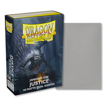 Load image into Gallery viewer, Dragon Shield Japanese (Small) Size Dual Matte Justice Card Sleeves are for sale at Gecko Cards! With free UK Postage on all orders over £20 - see the range of Yu-Gi-Oh! Cards, Booster Boxes, Card Sleeves and other trading card game products in my store - all at great prices!