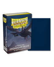 Load image into Gallery viewer, Dragon Shield Japanese (Small) Size Matte Card Sleeves in Midnight are for sale at Gecko Cards! With free UK Shipping on all orders over £20 - see the range of Trading Cards, Booster Boxes, Card Sleeves and other TCG products on our store - all at great prices!
