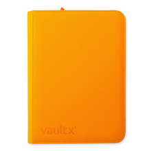 Load image into Gallery viewer, Vault X Exo-Tec 9-Pocket Zip-Up Binders in Neon Orange are for sale at Gecko Cards! With free UK Postage on all orders over £25 - see the range of TCG Cards, Booster Boxes, Card Sleeves and other Trading Card Game products on our store - all at great prices!