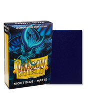 Load image into Gallery viewer, Dragon Shield Japanese (Small) Size Matte Card Sleeves in Night Blue are for sale at Gecko Cards! With free UK Shipping on all orders over £20 - see the range of Trading Cards, Booster Boxes, Card Sleeves and other TCG products on our store - all at great prices!