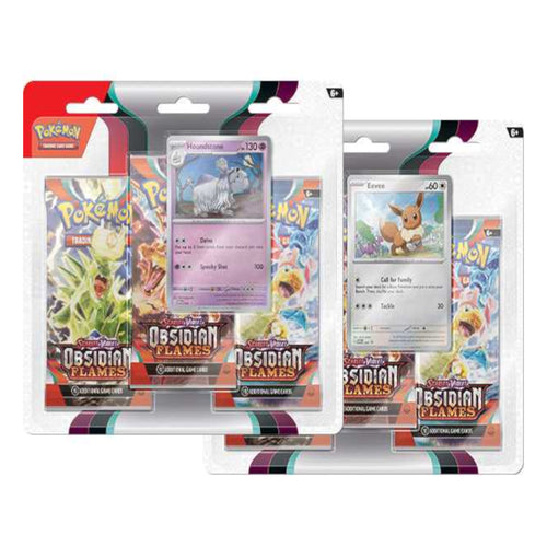 Pokémon Scarlet & Violet 3 Obsidian Flames 3 Pack Displays are for sale at Gecko Cards! With free UK Postage on all orders over £20 - see the range of Yu-Gi-Oh! Cards, Booster Boxes, Card Sleeves and other trading card game products in my store - all at great prices!
