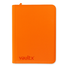 Load image into Gallery viewer, Vault X Exo-Tec 4-Pocket Zip-Up Binders in Orange are for sale at Gecko Cards! With free UK Postage on all orders over £20 - see the range of TCG Cards, Booster Boxes, Card Sleeves and other Trading Card Game products on our store - all at great prices!