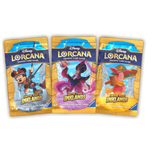 Load image into Gallery viewer, Disney Lorcana: Into The Inklands (The Third Chapter) Booster Boxes and Packs are for sale at Gecko Cards! With free UK Postage on all orders over £20 - see the range of TCG Cards, Booster Boxes, Card Sleeves and other Trading Card Game products on our store - all at great prices!