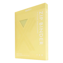 Load image into Gallery viewer, Vault X Exo-Tec 9-Pocket Zip-Up Pastel Yellow Binders are for sale at Gecko Cards! With free UK Postage on all orders over £25 - see the range of TCG Cards, Booster Boxes, Card Sleeves and other Trading Card Game products on our store - all at great prices!