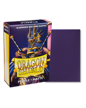 Load image into Gallery viewer, Dragon Shield Japanese (Small) Size Matte Card Sleeves in Purple are for sale at Gecko Cards! With free UK Shipping on all orders over £20 - see the range of Trading Cards, Booster Boxes, Card Sleeves and other TCG products on our store - all at great prices!
