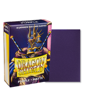 Load image into Gallery viewer, Dragon Shield Japanese (Small) Size Matte Card Sleeves in Purple are for sale at Gecko Cards! With free UK Shipping on all orders over £20 - see the range of Trading Cards, Booster Boxes, Card Sleeves and other TCG products on our store - all at great prices!