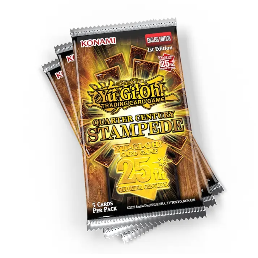 Yu-Gi-Oh! Quarter Century Stampede Booster Pack (English, 1st Edition) GeckoCards Yu-Gi-Oh! Quarter Century Stampede Booster Pack (English, 1st Edition) GeckoCards
