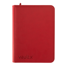 Load image into Gallery viewer, Vault X Exo-Tec 4-Pocket Zip-Up Binders in Fire Red are for sale at Gecko Cards! With free UK Postage on all orders over £20 - see the range of TCG Cards, Booster Boxes, Card Sleeves and other Trading Card Game products on our store - all at great prices!