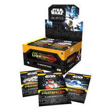 Load image into Gallery viewer, Star Wars: Unlimited Jump to Lightspeed Set 4 Booster Boxes and Packs are for sale at Gecko Cards! With free UK Postage on all orders over £25 - see the range of TCG Cards, Booster Boxes, Card Sleeves and other Trading Card Game products on our store - all at great prices!