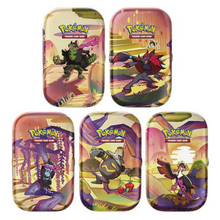 Load image into Gallery viewer, Pokémon TCG: Scarlet & Violet 6.5 - Shrouded Fable - Mini Tins are for sale at Gecko Cards! With free UK Postage on all orders over £25 - see the range of TCG Cards, Booster Boxes, Card Sleeves and other Trading Card Game products on our store - all at great prices!