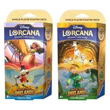 Load image into Gallery viewer, Disney Lorcana: Into The Inklands (The Third Chapter) Starter Decks (English) are for sale at Gecko Cards! With free UK Postage on all orders over £20 - see the range of TCG Cards, Booster Boxes, Card Sleeves and other Trading Card Game products on our store - all at great prices!
