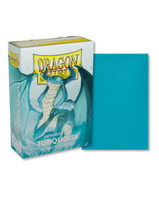 Load image into Gallery viewer, Dragon Shield Japanese (Small) Size Matte Card Sleeves in Turquoise are for sale at Gecko Cards! With free UK Shipping on all orders over £20 - see the range of Trading Cards, Booster Boxes, Card Sleeves and other TCG products on our store - all at great prices!