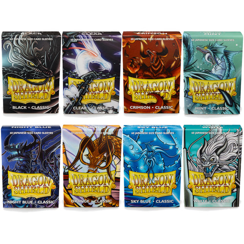 Dragon Shield Japanese (Small) Size Classic Card Sleeves are for sale at Gecko Cards! With free UK Postage on all orders over £20 - see the range of Yu-Gi-Oh! Cards, Booster Boxes, Card Sleeves and other trading card game products in my store - all at great prices!