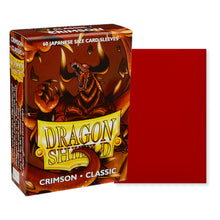 Load image into Gallery viewer, Dragon Shield Japanese (Small) Size Classic Crimson Card Sleeves are for sale at Gecko Cards! With free UK Postage on all orders over £20 - see the range of Yu-Gi-Oh! Cards, Booster Boxes, Card Sleeves and other trading card game products in my store - all at great prices!