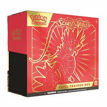 Load image into Gallery viewer, Pokémon Scarlet &amp; Violet 1 Elite Trainer Boxes (ETB) - Koraidon are for sale at Gecko Cards! With free UK Postage on all orders over £20 - see the range of TCG Cards, Booster Boxes, Card Sleeves and other Trading Card Game products on our store - all at great prices!
