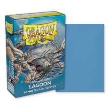 Load image into Gallery viewer, Dragon Shield Japanese (Small) Size Dual Matte Lagoon Card Sleeves are for sale at Gecko Cards! With free UK Postage on all orders over £20 - see the range of Yu-Gi-Oh! Cards, Booster Boxes, Card Sleeves and other trading card game products in my store - all at great prices!
