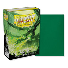 Load image into Gallery viewer, Dragon Shield Japanese (Small) Size Dual Matte Might Green Card Sleeves are for sale at Gecko Cards! With free UK Postage on all orders over £20 - see the range of Yu-Gi-Oh! Cards, Booster Boxes, Card Sleeves and other trading card game products in my store - all at great prices!
