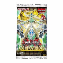 Load image into Gallery viewer, Yu-Gi-Oh! Age Of Overlord Booster Packs are for sale at Gecko Cards! With free UK Postage on all orders over £20 - see the range of TCG Cards, Booster Boxes, Card Sleeves and other Trading Card Game products on our store - all at great prices!
