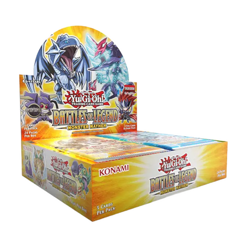 Yu-Gi-Oh! Battles of Legend: Monster Mayhem Booster Boxes are for sale at Gecko Cards! With free UK Postage on all orders over £25 - see the range of TCG Cards, Booster Boxes, Card Sleeves and other Trading Card Game products on our store - all at great prices!