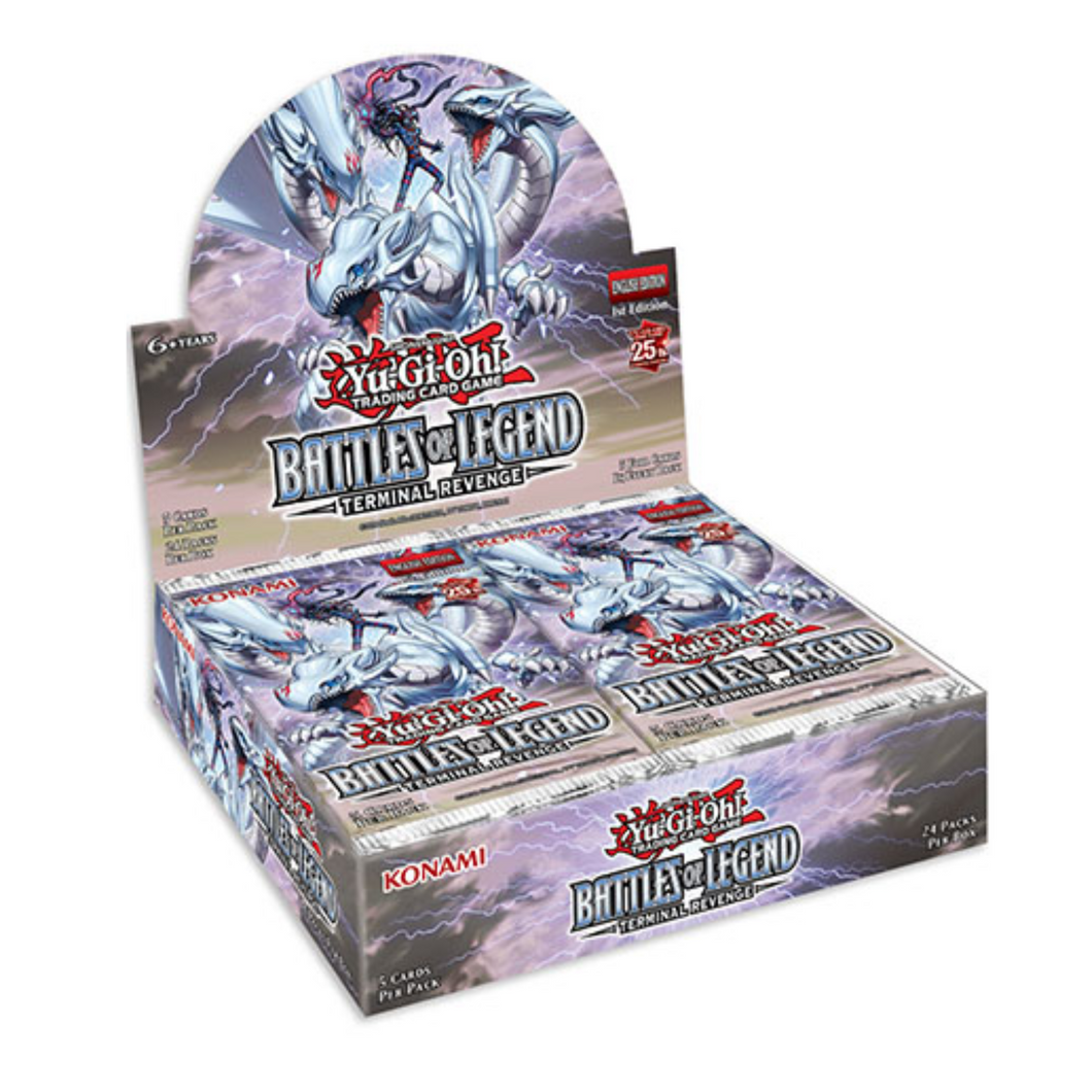 Yu-Gi-Oh! Battles Of Legend: Terminal Revenge Booster Boxes and Packs are for sale at Gecko Cards! With free UK Postage on all orders over £20 - see the range of TCG Cards, Booster Boxes, Card Sleeves and other Trading Card Game products on our store - all at great prices!