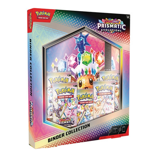 Pokémon TCG: Scarlet & Violet 8.5 - Prismatic Evolutions - Binder Collections are for sale at Gecko Cards! With free UK Postage on all orders over £25 - see the range of Yu-Gi-Oh! Cards, Booster Boxes, Card Sleeves and other trading card game products on our my store - all at great prices!