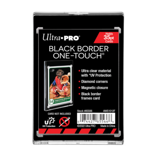 Ultra Pro Black Border 35pt One-Touch Magnetic Card Holders are for sale at Gecko Cards! With free UK Postage on all orders over £25 - see the range of Trading Card Games, Accessories & more on our store - all at great prices!