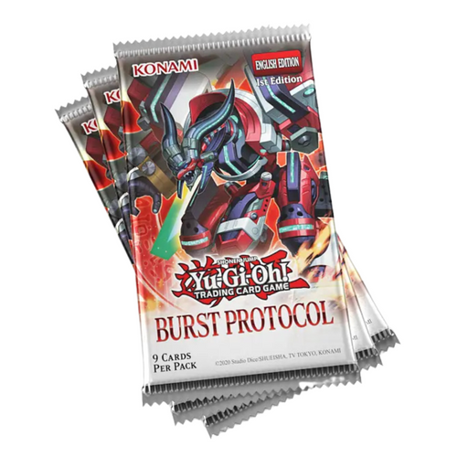 Yu-Gi-Oh! Burst Protocol Booster Packs (English, 1st Edition) are for sale at Gecko Cards! With free UK Postage on all orders over £25 - see the range of TCG Cards, Booster Boxes, Card Sleeves and other Trading Card Game products on our store - all at great prices!