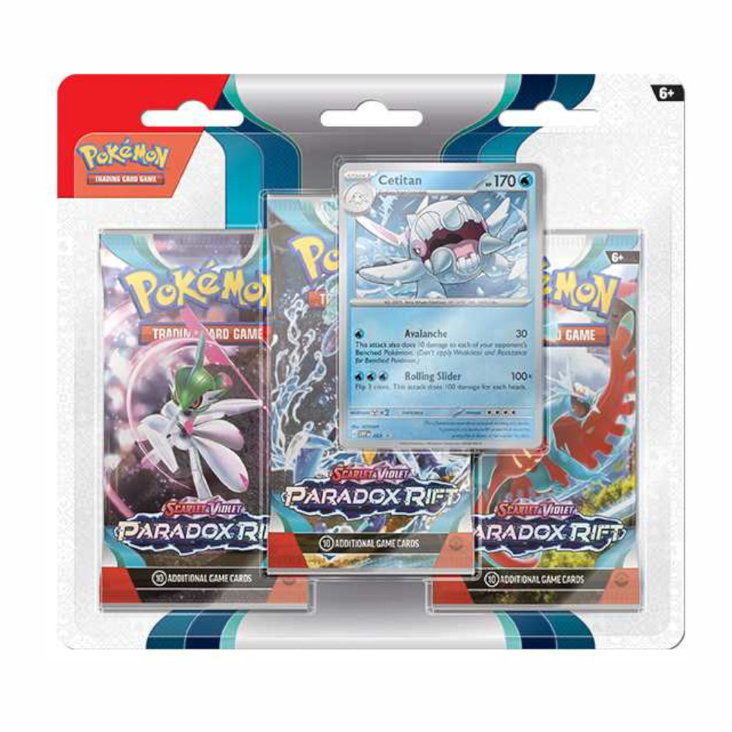 Pokémon Scarlet & Violet 4 Paradox Rift 3 Pack Displays are for sale at Gecko Cards! With free UK Postage on all orders over £20 - see the range of Pokémon Cards, Boxes and other trading card game products on our store - all at great prices!