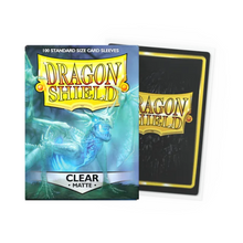 Load image into Gallery viewer, Dragon Shield Standard Size Matte Card Sleeves in Clear are for sale at Gecko Cards! With free UK Postage on all orders over £25 - see the range of Yu-Gi-Oh! Cards, Booster Boxes, Card Sleeves and other trading card game products on our store - all at great prices!
