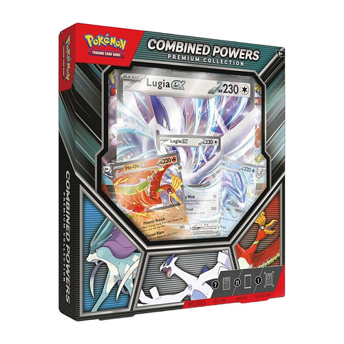 The Pokémon Combined Powers Premium Collection (English) is for sale at Gecko Cards! With free UK Postage on all orders over £20 - see the range of Yu-Gi-Oh! Cards, Booster Boxes, Card Sleeves and other trading card game products in my store - all at great prices!