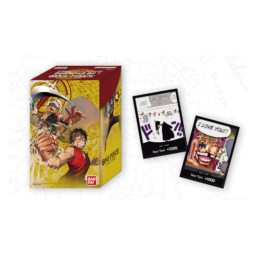 One Piece Card Game: Double Pack Set Vol.1 (DP01) is for sale at Gecko Cards! With free UK Postage on all orders over £20 - see the range of TCG Cards, Booster Boxes, Card Sleeves and other Trading Card Game products on our store - all at great prices!