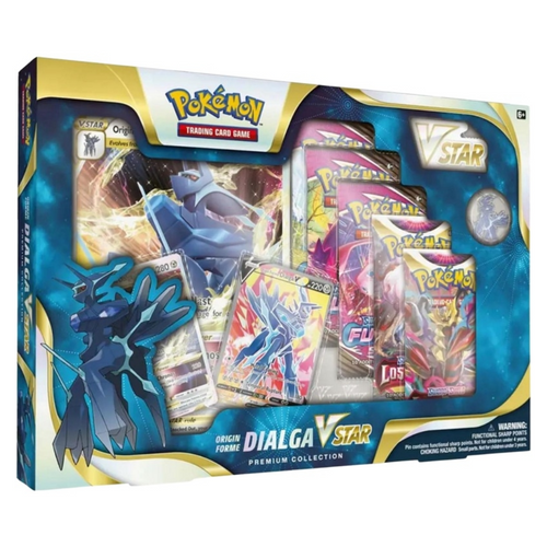 Pokémon TCG: Origin Forme Dialga VSTAR Premium Collections are for sale at Gecko Cards! With free UK Postage on all orders over £25 - see the range of Yu-Gi-Oh! Cards, Booster Boxes, Card Sleeves and other trading card game products on our my store - all at great prices!