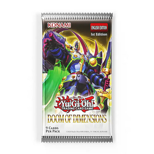 Yu-Gi-Oh! Doom Of Dimensions Booster Packs are for sale at Gecko Cards! With free UK Postage on all orders over £25 - see the range of TCG Cards, Booster Boxes, Card Sleeves and other Trading Card Game products on our store - all at great prices!