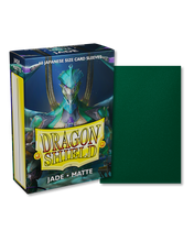 Load image into Gallery viewer, Dragon Shield Japanese (Small) Size Matte Card Sleeves in Jade are for sale at Gecko Cards! With free UK Shipping on all orders over £20 - see the range of Trading Cards, Booster Boxes, Card Sleeves and other TCG products on our store - all at great prices!
