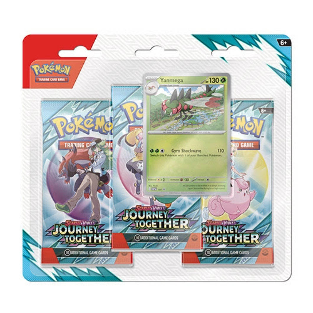 Pokémon TCG: Scarlet & Violet 9 - Journey Together - 3-Pack Blisters are for sale at Gecko Cards! With free UK Postage on all orders over £25 - see the range of Yu-Gi-Oh! Cards, Booster Boxes, Card Sleeves and other trading card game products on our my store - all at great prices!