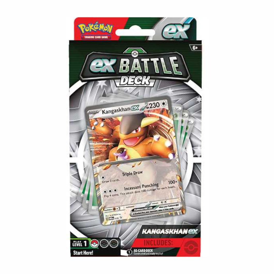 Pokémon Kangaskhan and Greninja EX Battle Decks are for sale at Gecko Cards! With free UK Postage on all orders over £20 - see the range of Pokémon Cards, Boxes and other trading card game products on our store - all at great prices!