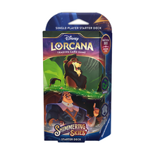 Load image into Gallery viewer, Disney Lorcana: Shimmering Skies (Chapter 5) Starter Decks are for sale at Gecko Cards! With free UK Postage on all orders over £25 - see the range of TCG Cards, Booster Boxes, Card Sleeves and other Trading Card Game products on our store - all at great prices!
